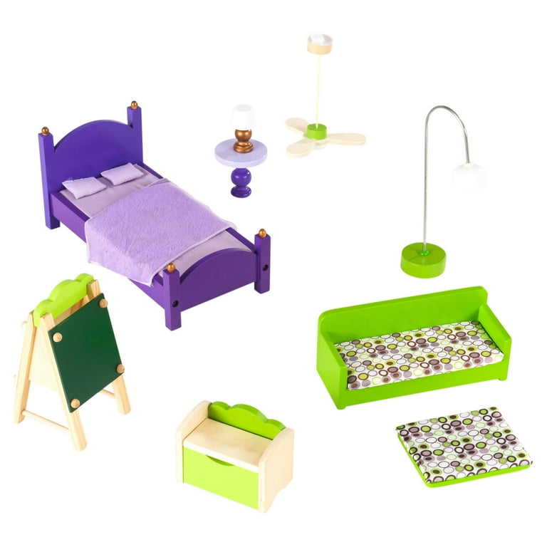 KidKraft So Chic Wooden Dollhouse with Wheels and 46 Accessories