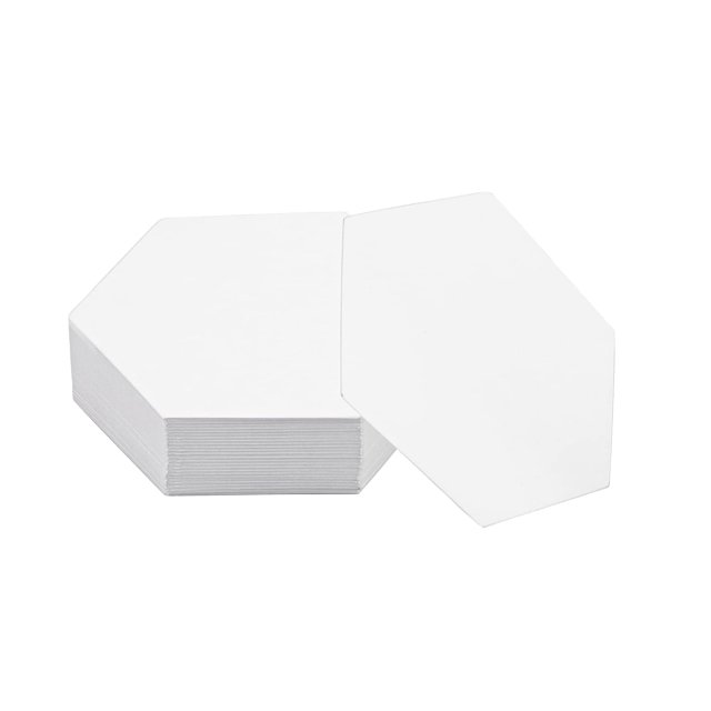 Visland 300 Pcs Piecing Paper Hexagon Quilting Templates Set 10mm 22mm 36mm Piecing Paper Templates for Quilting Sewing DIY Patchwork