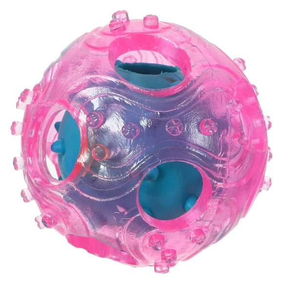 BRIGHTFUFU Tricky Treat Ball Interactivo Dispensador de alimentos Juguete para perros Bola de golosina Bola de goma no tóxica (Color aleatorio)
