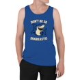 thumbnail image 2 of Sharkastic Humor Graphic Art Men's Tank Top, 2 of 3