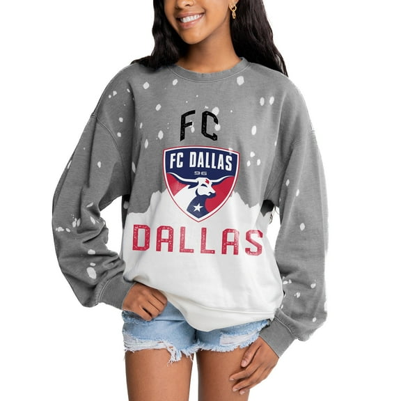 Women's Gameday Couture Gray FC Dallas Twice As Nice Pullover Sweatshirt