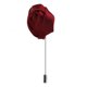 thumbnail image 2 of Men Handmade Rose Flower Boutonniere Lapel Tie Pin Brooch for Clothes (Wine Red), 2 of 3