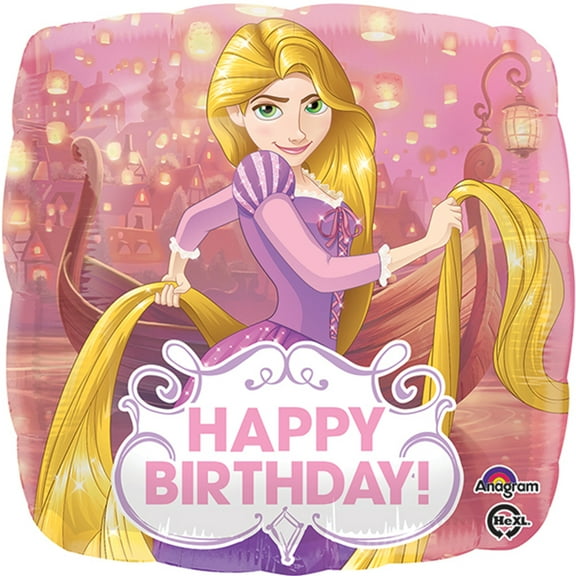 Disney Princess Rapunzel Happy Birthday Authentic Licensed Theme Foil / Mylar Balloon 18" ( Each)
