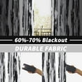 thumbnail image 2 of DriftAway Paint Brush Watercolor Ink Stroke Stripe Pattern Lined Blackout Window Curtain Grommet 2 Panels 84"L x 52"W Espresso Black Gray, 2 of 7