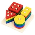thumbnail image 1 of Geometric Stacker Building Blocks, Durable Educational Exquisite Design Geometric Columns Building Blocks Safe Wooden  for Kids Type 1,Type 2,Type 3, 1 of 7