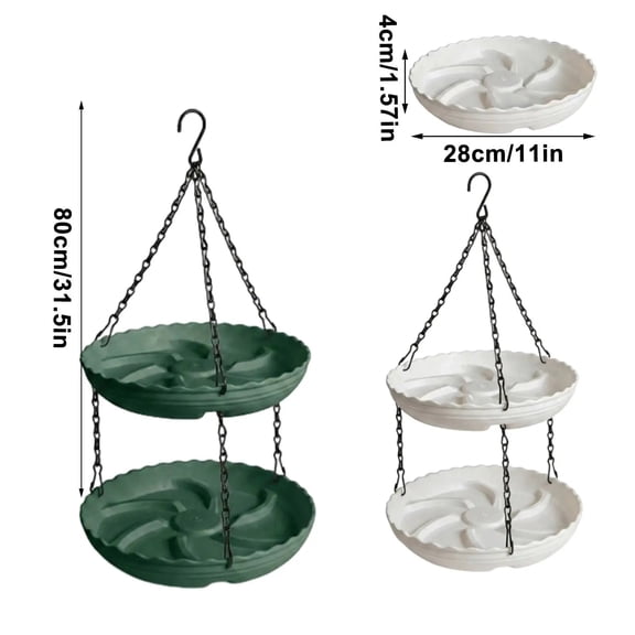 Hanging Bird Feeder & Bath Tray, All-in-One Bird Feeding Bathing Station, Easy to Clean Hanging Tray for Patio Balcony Outdoor