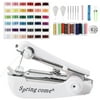 Spring hue 60 Pcs Manual Sewing Machine Set, Cordless Handheld Repairing Clothes