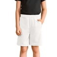 thumbnail image 6 of Liyamei Boys Solid Color Athletic Shorts with Elastic Waist for Summer Play Size 5-14,White, 6 of 7