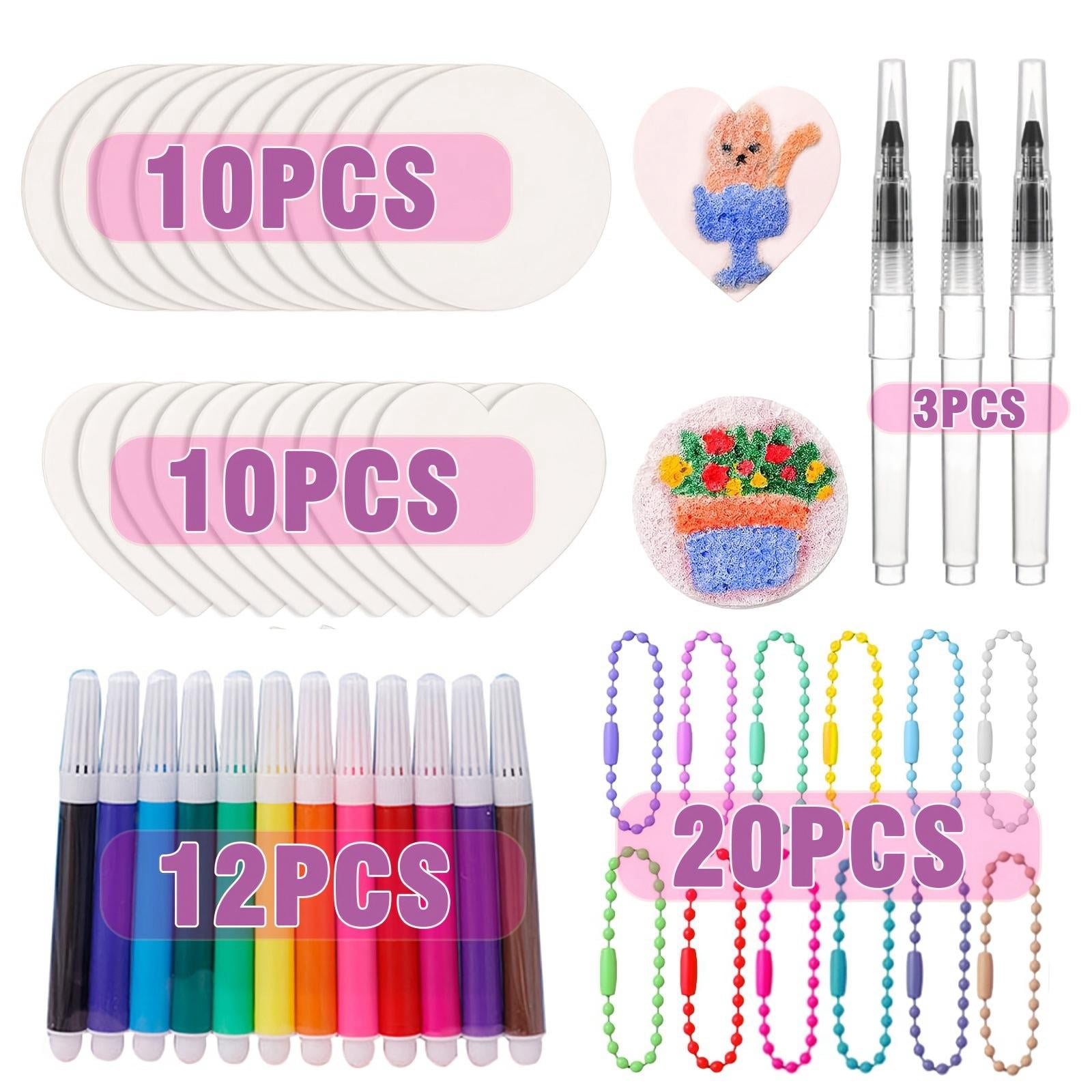 GUOOL Foam Texture Painting Kit Drawing DIY Art Set DIY Convenient Crafts Gift Home Texture Tool with Markers for Girls Kids
