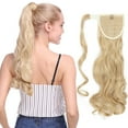 thumbnail image 1 of Longue Extension de Queue de Cheval Droite / Bouclée Enrouler Autour Clip Synthétique dans les Extensions de Cheveux Fixation Postiche pour les Femmes, 1 of 6