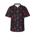 thumbnail image 2 of Picia Ping Pong Gentle Cotton Regular Fit Short Sleeve Casual Hawaiian Shirt for Men-Small, 2 of 8