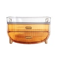 thumbnail image 2 of Caja organizadora de cosméticos de tres capas para baño, gran capacidad para dormitorio Naranja, 2 of 9