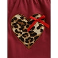 thumbnail image 5 of Qiylii Baby Girl Long Sleeve Heart O-Neck Tops Leopard Ruffle Wide-Leg Pants, 5 of 8
