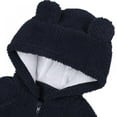 thumbnail image 3 of Infant Baby Girls Boys Fleece Hoodie Jacket Coat Winter Warm Cardigan with Ears, 3 of 8