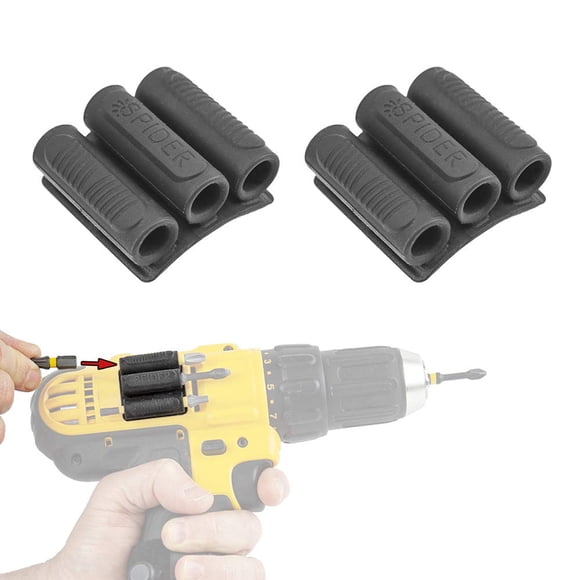 Funda de herramientas BitGripper v2 Spider, paquete de 2 para taladro eléctrico