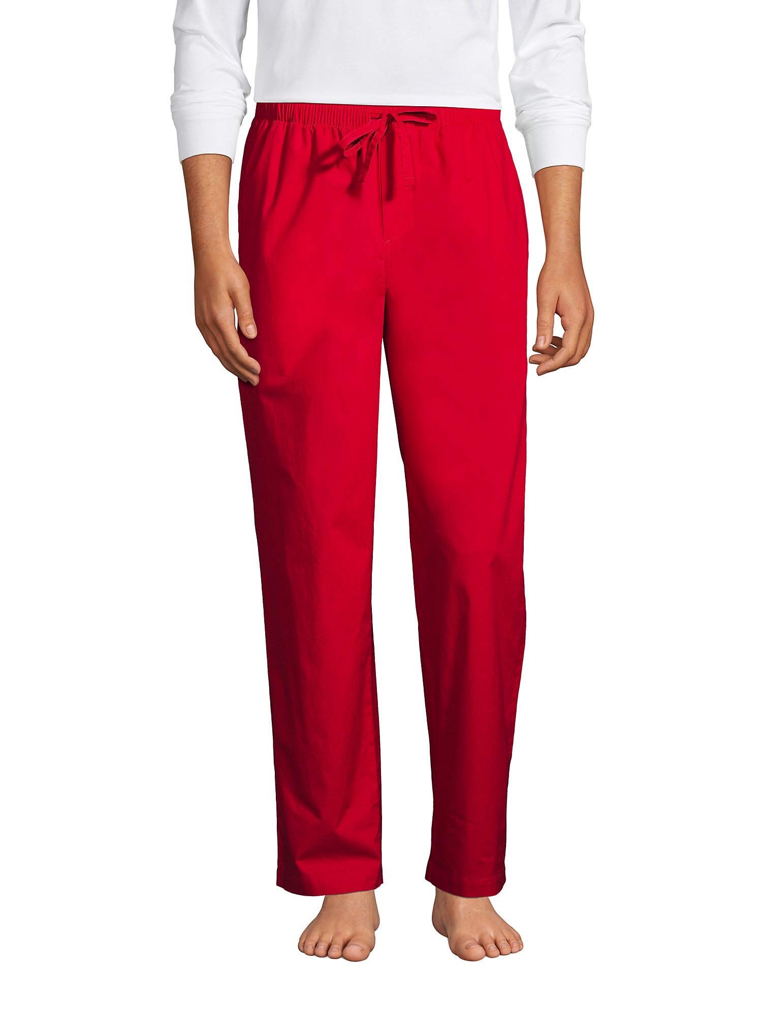 Lands' End Men's Tall Poplin Pajama Pants