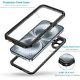 thumbnail image 3 of for iPhone 16 Plus Case, IP68 Waterproof Dustproof Shockproof Cases with Built-in Screen Protector, 360 Full Body Heavy Duty Rugged Phone Cover for iPhone 16 Plus - 6.7 inch (Black/Clear), 3 of 14