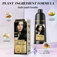 thumbnail image 4 of Hair Dye Shampoo 3-in-1 with Natural Ingredients Semi-Permanent Gray Hair Coverage, Color Depositing Shampoo for Women & Men, Vegan, Ammonia-Free (BLACK), 4 of 7