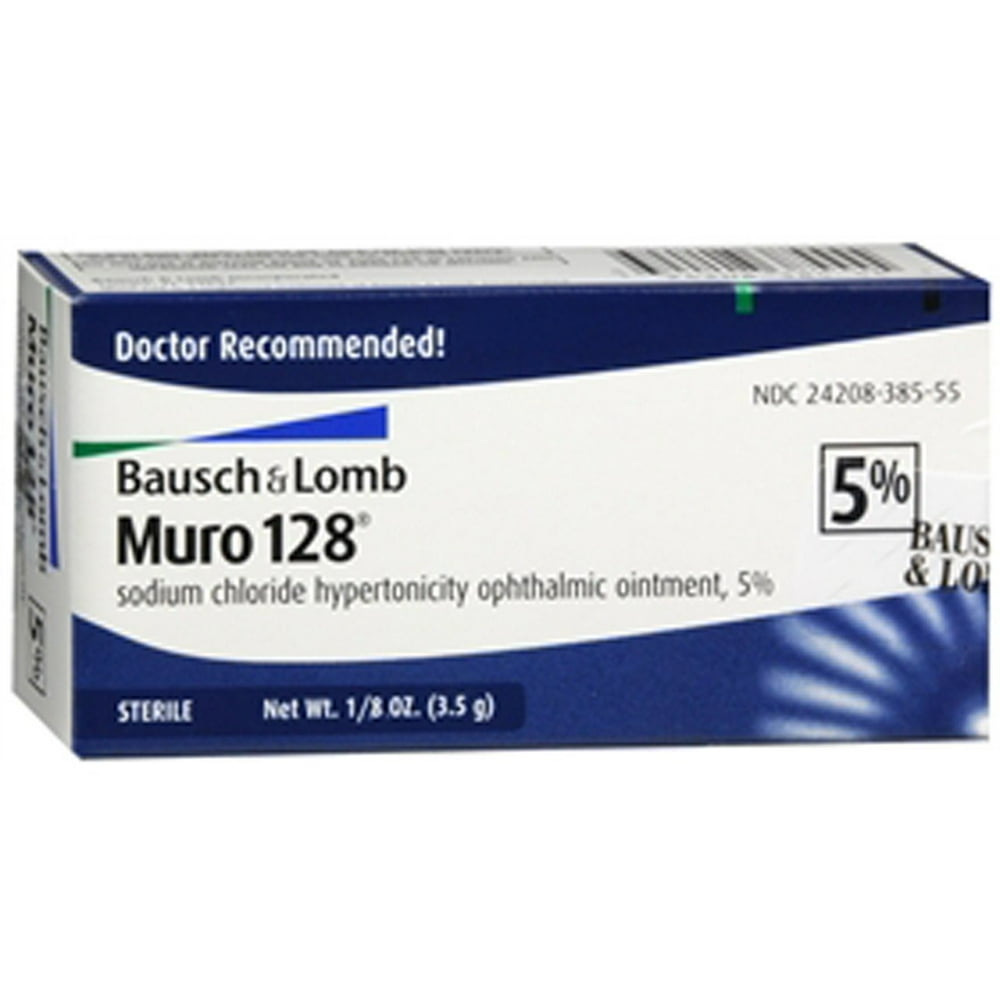 Bausch & Lomb Muro 128 Sodium Chloride Hypertonicity Ophthalmic Ointment, 0.12 oz.