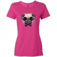 thumbnail image 3 of Inktastic Pug Dog July 4th Patriotic Sunglasses Women's T-Shirt, 3 of 5