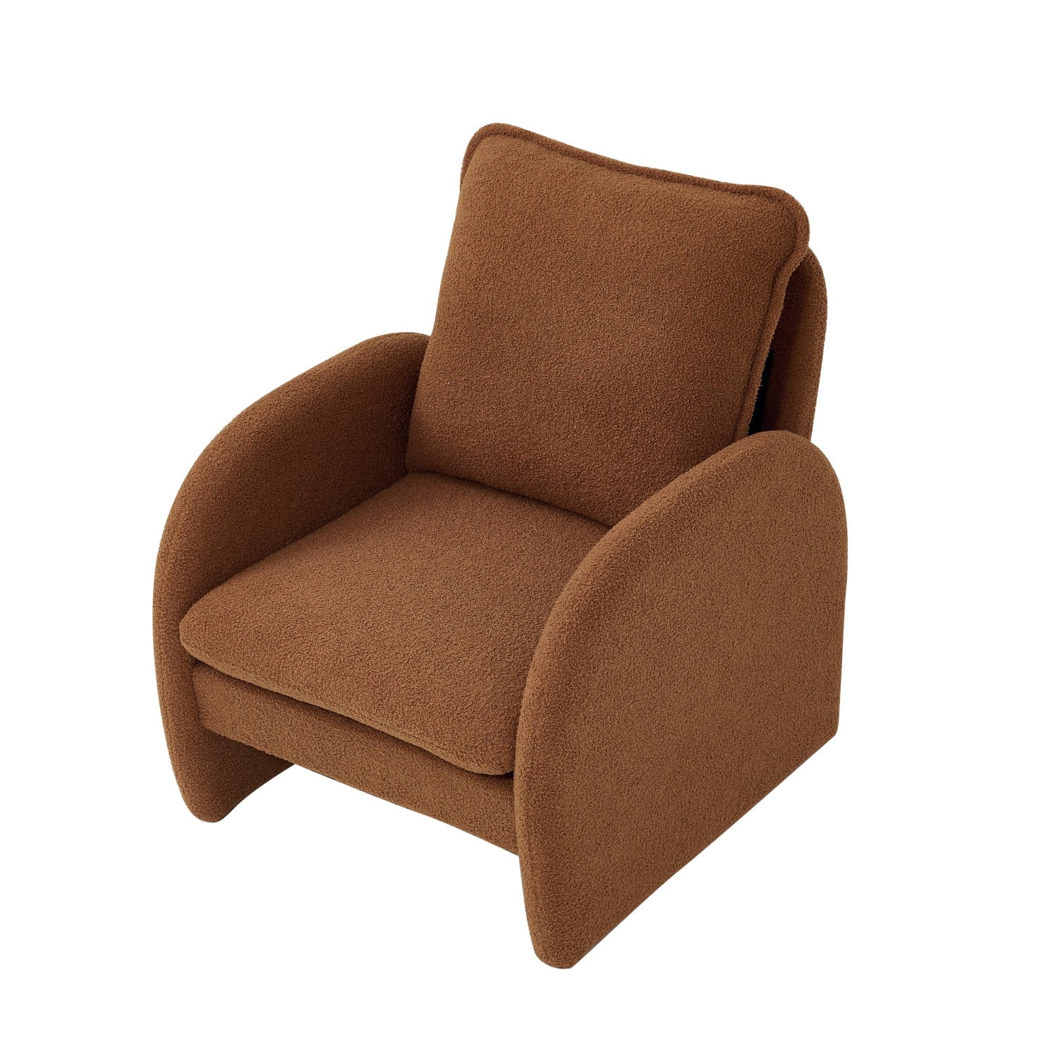 Gewnee Modern Sherpa Upholstered Accent Chair ,Leisure Comfy Single Sofa Chair for Living Room,