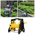 thumbnail image 4 of Rewind Garden Hose Reel Cart Storage Rack Pipe Organiser Bracket Garden Tool Bright Yellow, 4 of 8