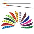 thumbnail image 1 of Pluma De Flecha, Patrón De Rayas De Diferentes Colores, Flechas De Flecha Súper Ligeras, Fáciles De Ajustar Para Uso De Caza OTVIAP Arrow Fletches, 1 of 8
