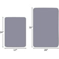 thumbnail image 2 of Yafa Home Fashion 2 Piece Solid Microfiber Soft Bathroom Rug Set, Non-Slip TPR Backing, 2 of 4