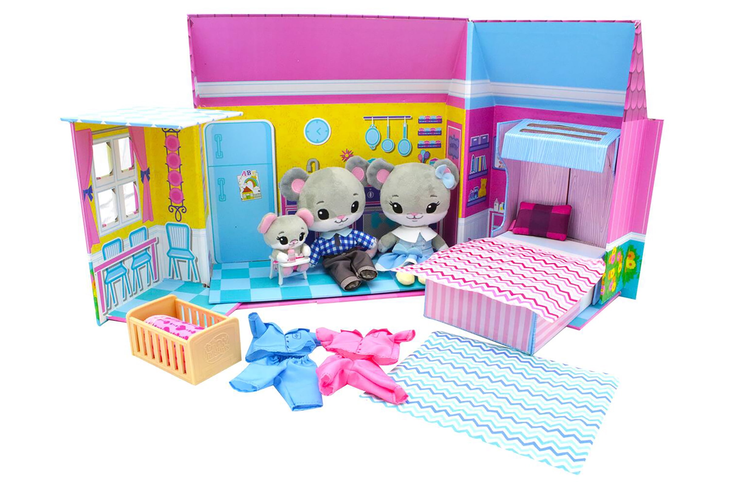 Tiny Tukkins Playset Assortment with Plush Stuffed Character Mouse 