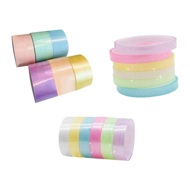 Cintas adhesivas de colores para rodar, manualidades, juegos de fiesta, juguetes sensoriales para adultos 18 piezas 12 24 48 cm