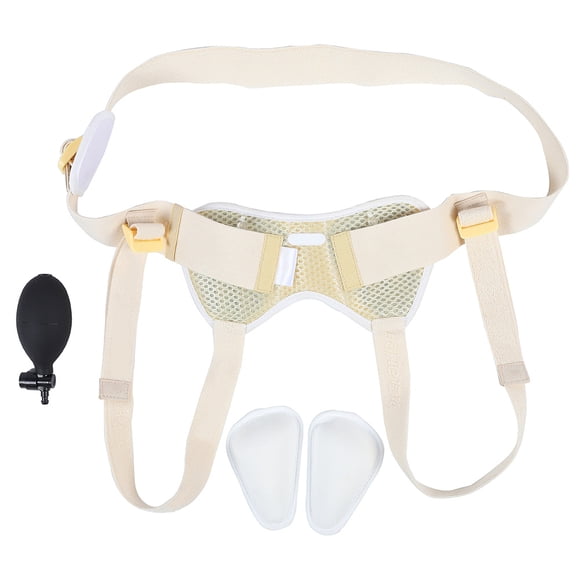 Cinturón de hernia inguinal, soporte para la ingle, bolsa inflable para hernia para adultos varones mayores