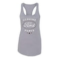 thumbnail image 2 of Vintage Distressed Genuine Ford Parts Cars and Trucks Ladies Racerback Tank Top, Heather Grey, X-Large, 2 of 3