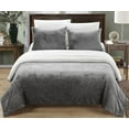 thumbnail image 2 of Chic Home Ernest 2-Piece Novelty Sherpa Micro plush Blanket Set, Twin X-Long, Grey, 2 of 4