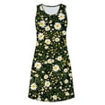 thumbnail image 4 of Fewfanhot Women's Sleeveless Nightshirt Dress with Pockets, Soft Printed Sleepwear Nightgown Cozy Lounge Lightweight and Breathable Dress, 4 of 7