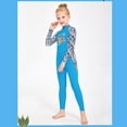 thumbnail image 4 of Trajes de neopreno para niños, mono con cremallera, manga larga, secado rápido, trajes de cuerpo completo, traje de buceo de verano, traje de neopreno Azul S Macarena traje de neopreno para niños, 4 of 8