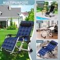 thumbnail image 4 of Zero Gravity Chair Support 440lbs for Poolside Backyard Beach, Foldable Reclining Lounge Chair with Headrest & Cup Holder for Indoor Outdoor, Patio Recliner Folding Reclining Chair, Adult Chair, 4 of 8