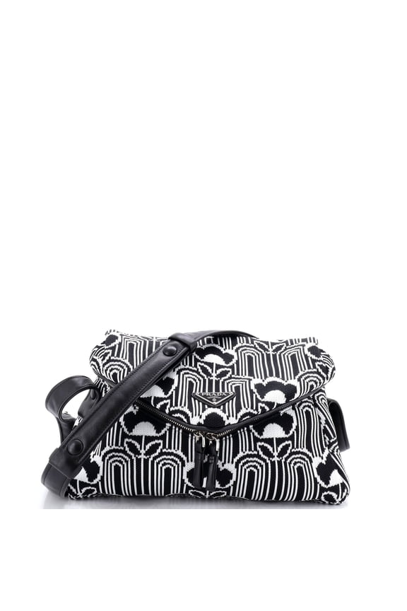 Pre-Owned Signaux Shoulder Bag Jacquard Knit Medium By Rebag