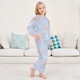 thumbnail image 6 of Fluffy Pajamas Set Fuzzy Winter Warm Pj Sets Pullover Tops and Long Pants Pastel-colored Bows and Spider Webs Small, 6 of 8