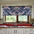 thumbnail image 3 of Yayeee Kitchen Curtains Tier Set of 2 Light Filtering 57"x24" Over Sink Window Panels, Black Stripes, 3 of 7