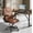 Brown, variant on Pinmoco Ergonomic PU Leather Office Chair, High Back Executive Computer Desk Chair with Double-Layer Cushion, Swivel Gaming Chair with Wheels and Flip-Up Armrests, Black