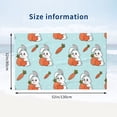 thumbnail image 2 of Cartoon Cute Rabbit Radish_A Bath Towel, Highly Absorbent towels for bathroom Quick Drying Microfiber Bath Towels for Body, Soft Shower Towels for Sport, Yoga, SPA, Gym 27x55in, 2 of 5