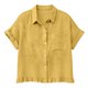 thumbnail image 5 of Craaazy Women's Oversized Short Sleeve Tunic Tops, Lightweight Casual Shirt, Collared Pocket Blouse with Ruffle Hem for Everyday Outfits Gifts, 5 of 9