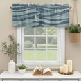 thumbnail image 3 of Blue Green Waves Window Valance Curtain Abstract Stripes Rod Pocket Short Curtain for Living Room, Bedroom & Kitchen Window Decor 54x18in, 3 of 8