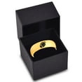thumbnail image 3 of Tungsten American Football Ball Band Ring 7mm Men Women Comfort Fit 18k Yellow Gold Dome Polished, 3 of 4