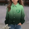 thumbnail image 4 of RXMEKW Chemise à Manches Longues Imprimée pour la Saint-Patrick pour Garçons avec Col Rabattu, 95 % Coton 5 % Spandex, Vert, 4 of 7