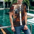 thumbnail image 6 of Hirioo Cute Maple Leaf Koala for Men's Baseball T-shirt Shirts Short Sleeve Casual Summer Button Stretch T Shirts,Size S-4XL-4X-Large, 6 of 7