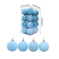 thumbnail image 3 of Christmas Velvet Flocked Textured Bauble Set, Mixed Shape Shatterproof Ornaments, for Xmas Tree Home Decor, 3 of 9