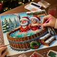 thumbnail image 4 of Christmas Diamond Painting Kit for Adults, Santa Claus and Snowman 5D Diy Rhinestone Mosaic Home Decor, Festive Winter Wall Art 1 Pack, 4 of 4