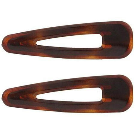 Small Snap - Caravan Small Tortoise Shell French Snap Hair Clip (Pair) Model No. 616/2
