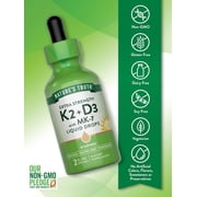 Vitamin D3 K2 Liquid Drops | 2 Fl Oz | With MK-7 | Essential Vitamin Support | by Natures Truth